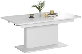 Πολυμορφικό τραπέζι σαλονιού Houston 1253, Ματ άσπρο, 56x70x126cm, 48 kg, Πλαστικοποιημένη μοριοσανίδα, Γωνιακό | Epipla1.gr