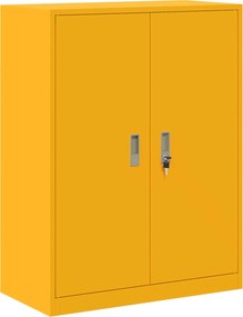 vidaXL Ντουλάπι αποθήκευσης 2 τμχ. Μουσταρδί 80 x 40 x 175 εκ Ατσάλι
