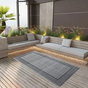 vidaXL Χαλί εξωτερικού χώρου ARAKIL γκρι 190x290 cm PP
