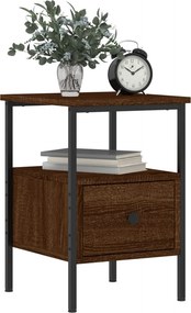 vidaXL Κομοδίνο Καφέ Δρυς 34 x 36 x 50 εκ. από Επεξεργασμένο Ξύλο
