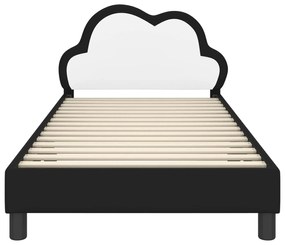 vidaXL Σκελετός Κρεβατιού με κεφαλάρι Μαύρο 80 x 200 cm PU