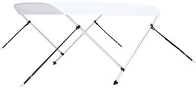 vidaXL Τέντα Σκάφους με 2 Αψίδες Λευκή 180x130x110 εκ.