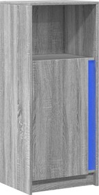 vidaXL Ντουλάπι με Φώτα LED Γκρι Sonoma 42,5x34x100 εκ Επεξ. Ξύλο