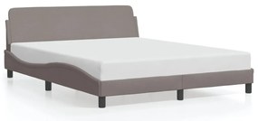 vidaXL Σκελετός Κρεβατιού Χωρίς Στρώμα Taupe 160x200 εκ. Υφασμάτινο