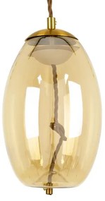 Κρεμαστό Φωτιστικό LED Φ17 Γυάλινο ΑΧΤΟΝ 2700K 500lm 7W Globostar-754-Μελί 754