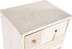 Σιφονιέρα DKD Home Decor Έλατο Φυσικό βαμβάκι Λευκό (48 x 35 x 89 cm)