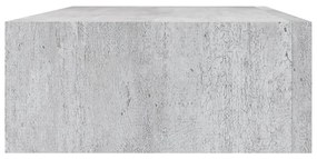 Ράφι Επιτοίχιο με Συρτάρι Γκρι Σκυρ. 40 x 23,5 x 10 εκ. από MDF - Γκρι