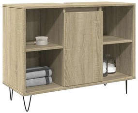 vidaXL Ντουλάπι Μπάνιου Sonoma Δρυς 80 x 33 x 60 εκ. από Επεξεργ. Ξύλο