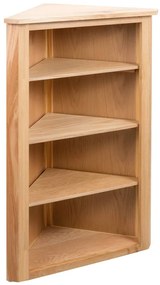 vidaXL Ραφιέρα Γωνιακή 59 x 36 x 100 εκ. από Μασίφ Ξύλο Δρυός