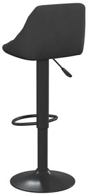 vidaXL Σκαμπό Μπαρ 2 τεμ. Μαύρα Βελούδινα