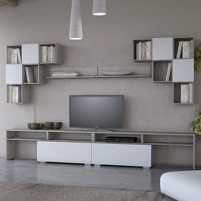 Intrahome Σύνθεση σαλονιού "SMART 8" σε χρώμα σταχτί-λευκό Intrahomesa-00652651
