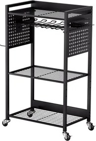 VEVOR 4-tier Tool Organizer Cart on Wheels 150 lbs Garage Cart for Workshop