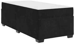 vidaXL Σκελετός κρεβατιού με στρώμα Μαύρο 90 x 190 cm Βελούδο