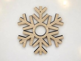 Intra απο ξύλο plywood 3mm-4mm πάχος – Ξύλινο μενταγιόν στολίδι με νιφάδα χιονιού 40x40 cm INTRAVECTRY-MY543460