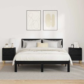 vidaXL Ντουλάπι κρεβατιού Μαύρη Οξυά 40 x 35 x 50 εκ.