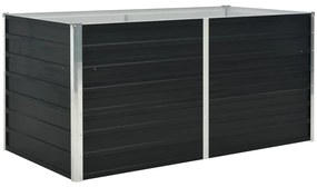 vidaXL Ζαρντινιέρα Ψηλή Ανθρακί 160x80x77 εκ. από Γαλβανισμένο Χάλυβα