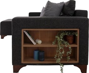 Corner Sofa-Bed Tloft Mini - Anthracite Anthracite