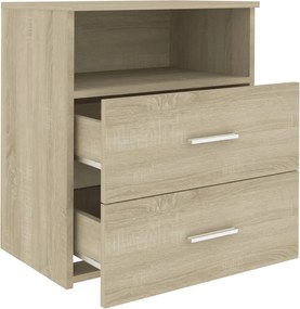 vidaXL Κομοδίνα 2 τεμ. Sonoma Δρυς 50 x 32 x 60 εκ.