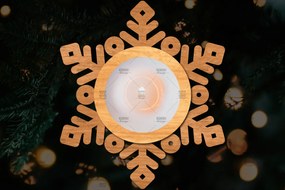 Intra απο ξύλο plywood 3mm-4mm πάχος Τρισδιάστατη χριστουγεννιάτικη θήκη κεριού Δίασταση 15x15 cm INTRAFABR-108780976