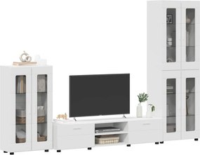vidaXL Σετ επίπλου τηλεόρασης FLORIN 3 pcs Λευκό Επεξεργασμένο ξύλο