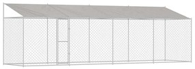 vidaXL Κλουβί σκύλου Ασημί 800 x 200 x 256 εκ. Επικαλυμμένος Χάλυβας
