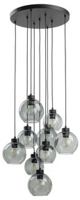 Κρεμαστό Φωτιστικό Οροφής 9xE27 Γυαλί Cubus TK Lighting-10208-Φιμέ/Smoke 10208