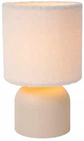 Φωτιστικό Επιτραπέζιο Lucide 10516-01-38 WOOLLY Μπεζ/Κρεμ (Beige/Creme)|Μαύρο Ματ (Black Mat)