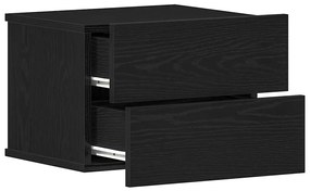 vidaXL Κομοδίνο Μαύρη δρυς 40 x 30 x 30 εκ Επεξεργασμένο ξύλο
