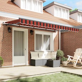 vidaXL Αναδιπλούμενη τέντα Πορτοκαλί 350 x 200 cm ύφασμα