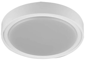 Adeleq Led Πλαφονιέρα Pc Στρογγυλή Φ260mm 15W 4000K Ip65 Λευκή 21-01510