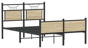 vidaXL Πλαίσιο Κρεβατιού Χωρ. Στρώμα Sonoma Δρυς 120x190 εκ Επ. Ξύλο