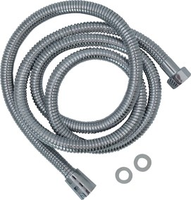 Σπιράλ Ντους Μεταλλικό 1.6m σε Ασημί Χρώμα