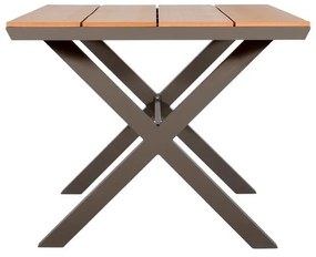 Τραπέζι FL6510 Fylliana Αλουμινίου Polywood Cappuccino 150x90x75 εκ. 150x90x75 εκ.
