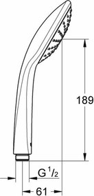 Kεφαλή για Nτους Grohe Vitalio Joy 110 1 Θέση