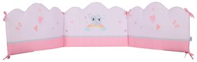 Πάντα Κούνιας Microfiber 45x195εκ. Digital Print Fun 4934 Γκρι-Ροζ Das Baby