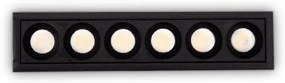 Χωνευτό Γραμμικό Φωτιστικό LED 10W Μαύρο 3000Κ Slim Lika 305813 Ideal Lux 305813