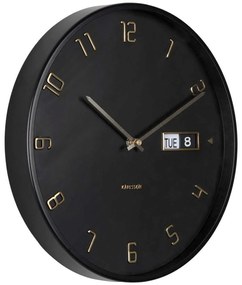 Ρολόι Τοίχου Data Flip KA5953BK Φ30x4,5cm Black Karlsson Αλουμίνιο