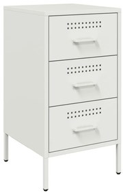 vidaXL Κομοδίνα 2 τεμ. Λευκά 36x39x68 εκ. από Χάλυβα