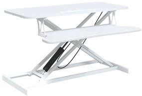 vidaXL Σταθμός Εργασίας Ρυθμιζόμενος 90x40x(13-50) εκ. Ατσάλι&amp;Επ. Ξύλο