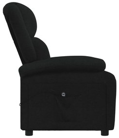 vidaXL Πολυθρόνα Ανακλινόμενη Ηλεκτρική Μαύρη Υφασμάτινη