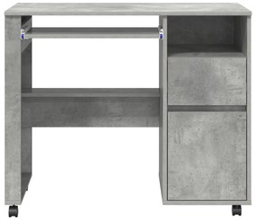 vidaXL Γραφείο Υπολογιστή Concrete Grey Γκρι concrete Μοριοσανίδα Μεσαίο
