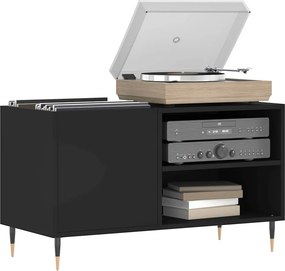 vidaXL Δισκοθήκη Μαύρη 85 x 38 x 48 εκ. από Επεξεργασμένο Ξύλο