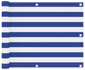 Διαχωριστικό Βεράντας Λευκό/Μπλε 75 x 500 εκ. Ύφασμα Oxford