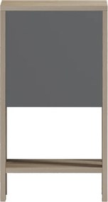 Κομοδίνο Reppo pakoworld sonoma-ανθρακί 30x30x55εκ