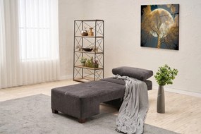 1-Seat Sofa-Bed Perenna Chenille Left - Anthracite Anthracite