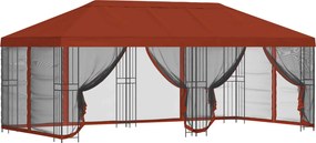 vidaXL Κιόσκι με Πλαϊνές Τοίχους 6 x 3 m Τερακότα