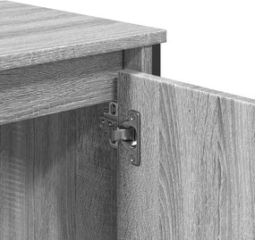 vidaXL Ντουλάπι Νιπτήρα Μπάνιου Γκρι Sonoma 60x35x60 εκ. Επεξ. Ξύλο
