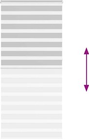 vidaXL Ζέβρα τυφλή Ανοιχτό Γκρι Πλάτος υφάσματος 105,9 εκ. Πολυεστέρας