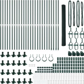 vidaXL Στύλος Περιφράξεων Πράσινο 50 x 1,5 μ. (25 mm πλέγμα)