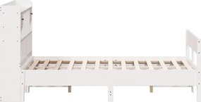 vidaXL Κρεβάτι Βιβλιοθήκη Χωρίς Στρώμα 140x200 εκ Μασίφ Ξύλο Πεύκο